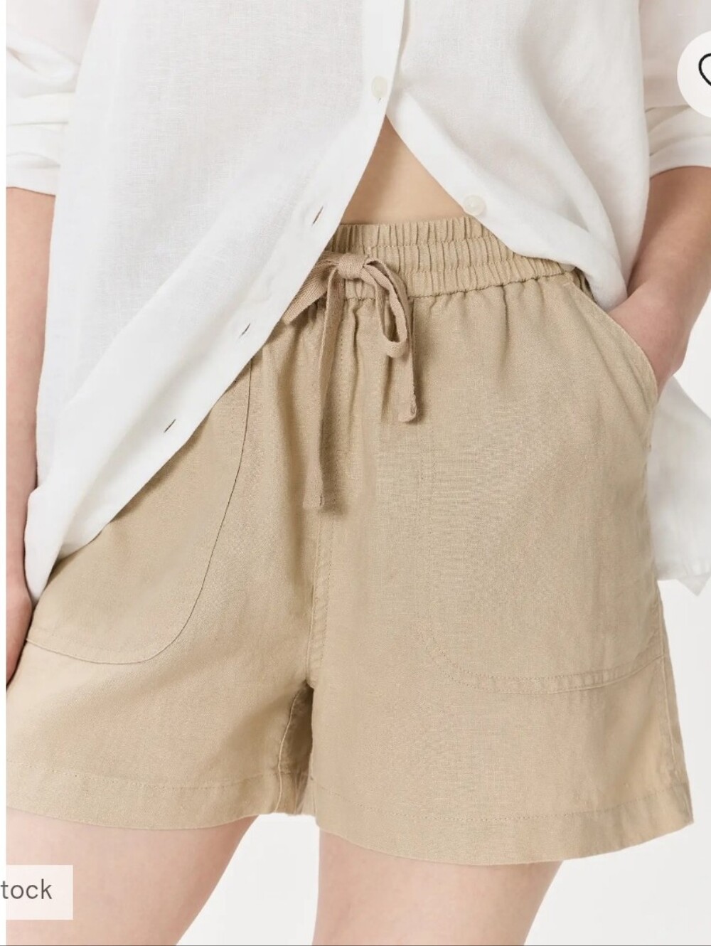 Quince Women's 100% European Linen Shorts - Driftwood Medium